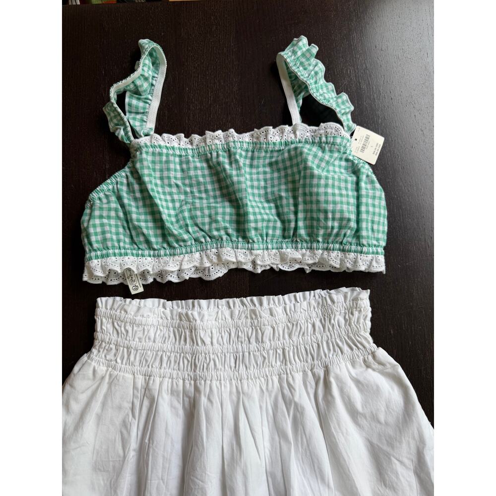 SUMMER BUNDLE:
Quince NEW Skirt 
Anthropologie NEW Top